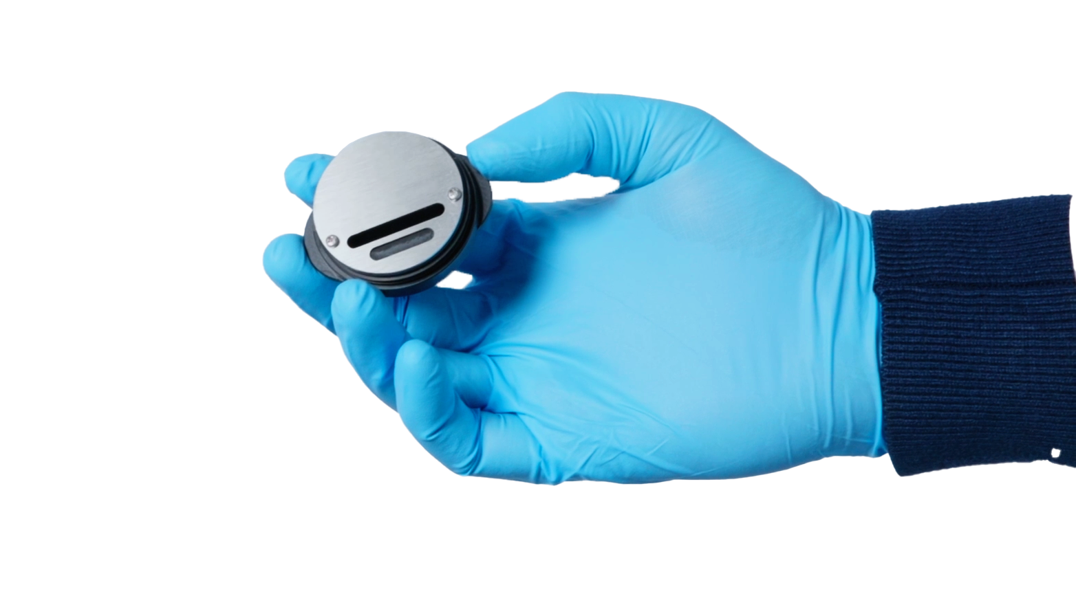 In-cage climate sensor integrated into the lid of a PhenoMaster metabolic cage, measuring humidity, temperature, and pressure inside the cage during mouse metabolic experiments.